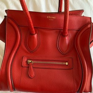 Micro Luggage Handbag in Drummed Calfskin